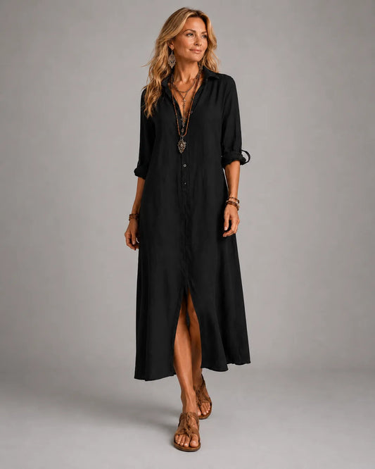 Nerina | Abito Chemisier Lungo Boho