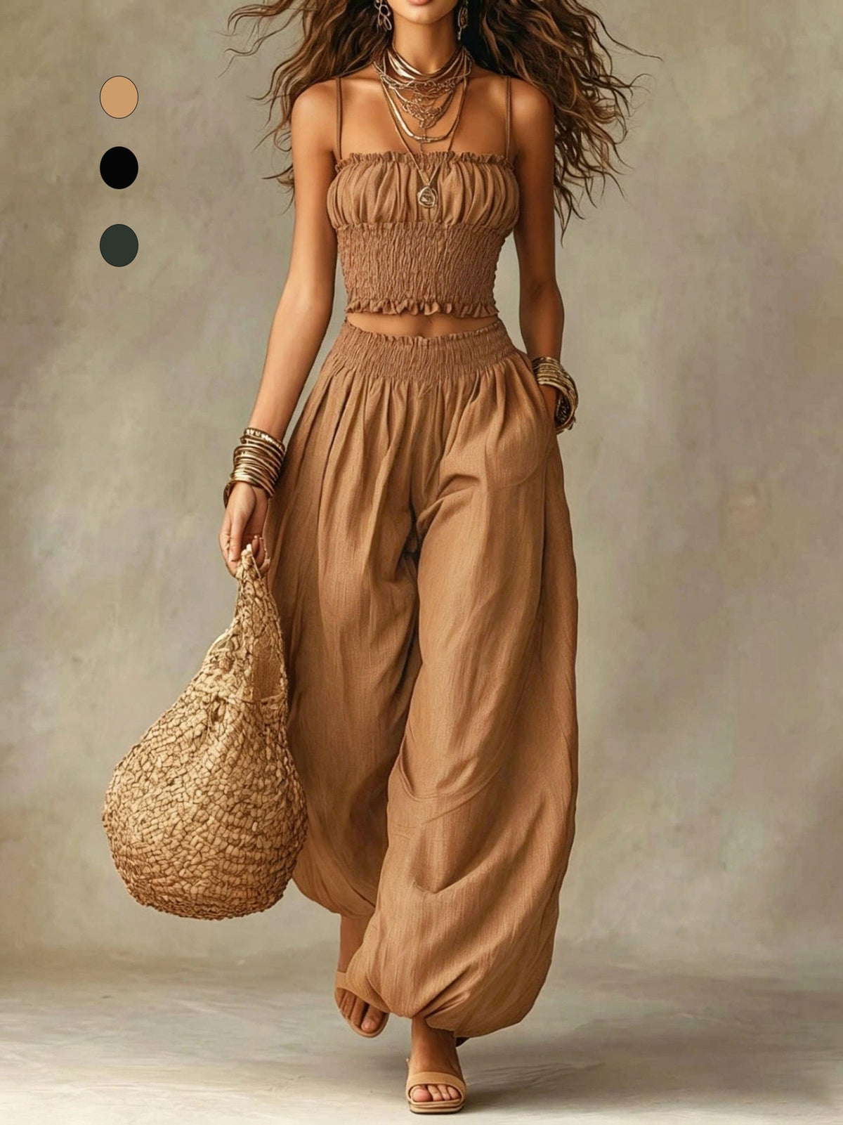 Marisa | Completo Due Pezzi con Top Arricciato