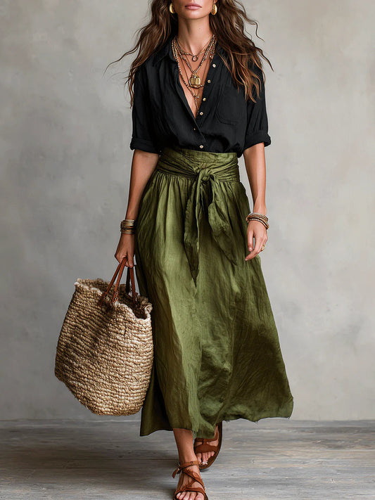 Camilla | Completo Camicia e Gonna Midi
