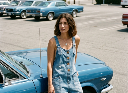 Paola | Salopette Vintage con Bretelle Regolabili