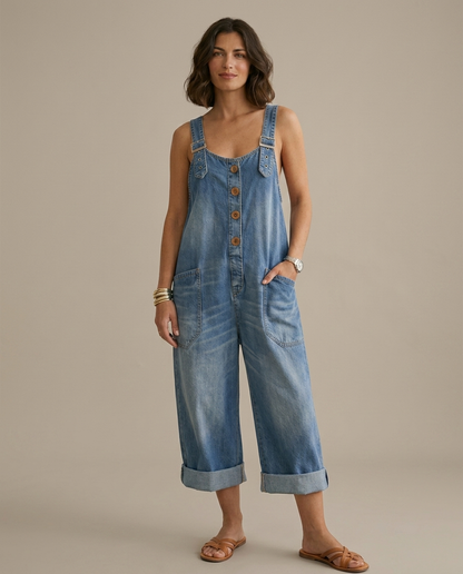 Paola | Salopette Vintage con Bretelle Regolabili