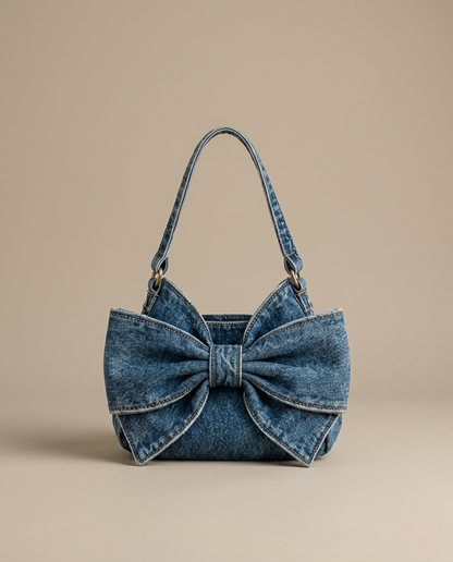Brezza | Borsa in Denim con Fiocco